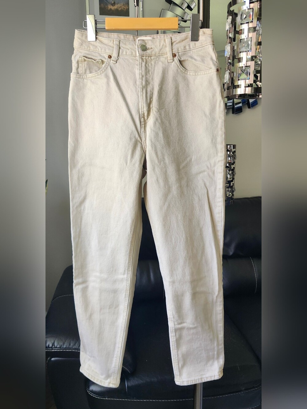H&M Light Tan/Khaki High Rise Straight Jeans❤️ ON SALE Buy 3 Items For $30! ❤️